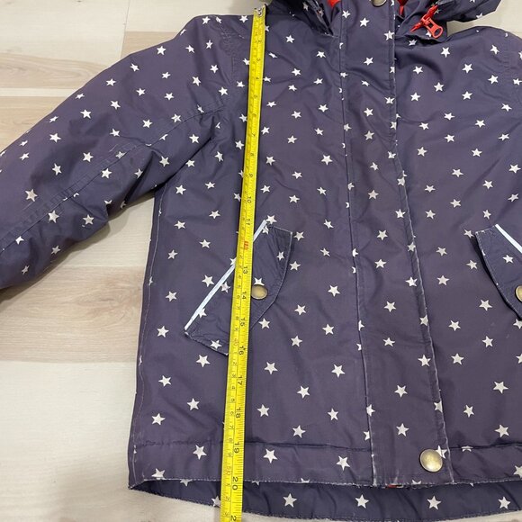 Girls Boden Coat Kids Size 6-7 Purple with Stars & Matching Gloves - Picture 15 of 16